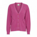 Jerséis y Sudaderas Cardigan ICHI Boston Super Pink
