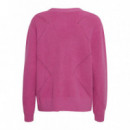 Jerséis y Sudaderas Cardigan ICHI Boston Super Pink