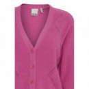 Jerséis y Sudaderas Cardigan ICHI Boston Super Pink