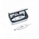BEURER Set Manicura Pedicura MP41 7 Adaptadores Zafiro FIELTRO/LED/2 Niveles/bolsa Viaje