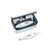 BEURER Set Manicura Pedicura MP41 7 Adaptadores Zafiro FIELTRO/LED/2 Niveles/bolsa Viaje