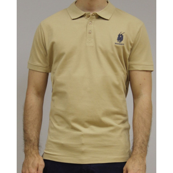 Polo Bendorff Beige logo bordado azul