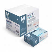 Talla M Guantes de Nitrilo sin Polvo 3,5 G. (10 Estuches)  SANTEX