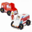 Set de Vehículos de Emergencia Juguete de Madera  MOLTO
