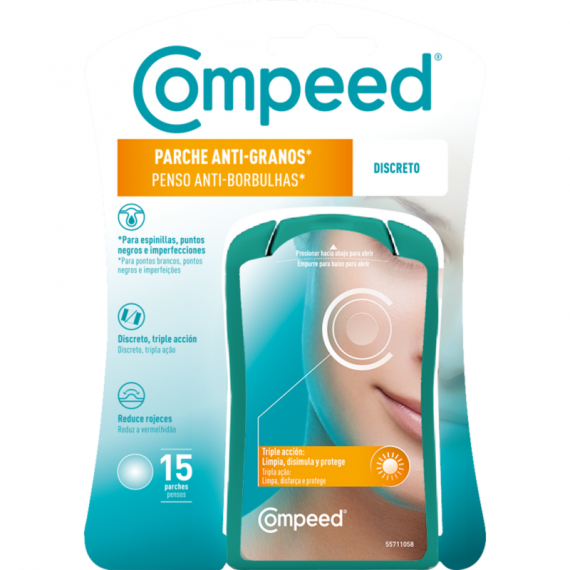 COMPEED Parche Anti-granos Discreto Triple Accio