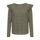 Camisetas Mujer Camiseta ONLY Mille Frill Top Kalamata Cloud Dancer