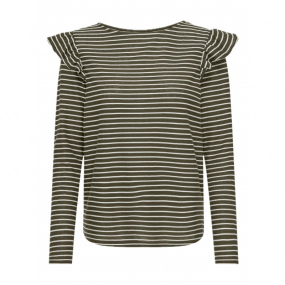 Camisetas Mujer Camiseta ONLY Mille Frill Top Kalamata Cloud Dancer