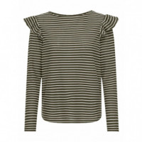 Camisetas Mujer Camiseta ONLY Mille Frill Top Kalamata Cloud Dancer - Guanxe Atlantic Marketplace