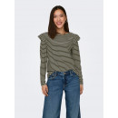 Camisetas Mujer Camiseta ONLY Mille Frill Top Kalamata Cloud Dancer