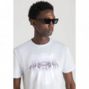 Camiseta de Algodón Slim Fit con Estampado de Tigre Difuminado de ANTONY MORATO