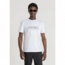 Camiseta de Algodón Slim Fit con Estampado de Tigre Difuminado de ANTONY MORATO