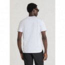 Camiseta de Algodón Slim Fit con Estampado de Tigre Difuminado de ANTONY MORATO