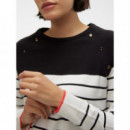 Jerséis y Sudaderas Jersey VERO MODA Alma Snow White Black