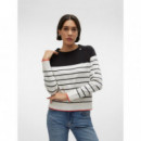 Jerséis y Sudaderas Jersey VERO MODA Alma Snow White Black