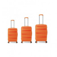 BENZI Maleta con 4 Doble Ruedas 360º ,ligera,tamaño Grande 70CMS Naranja BZ5699NA