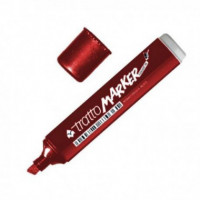 ROTULADOR TRATTO MARKER ROJO PUNTA BISELADA