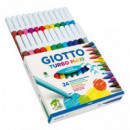 ESTUCHE ROTULADOR GIOTTO TURBO MAXI 24 UNID.