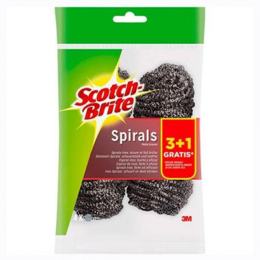ESTROPAJO SCOTCH BRITE ACERO 3+1