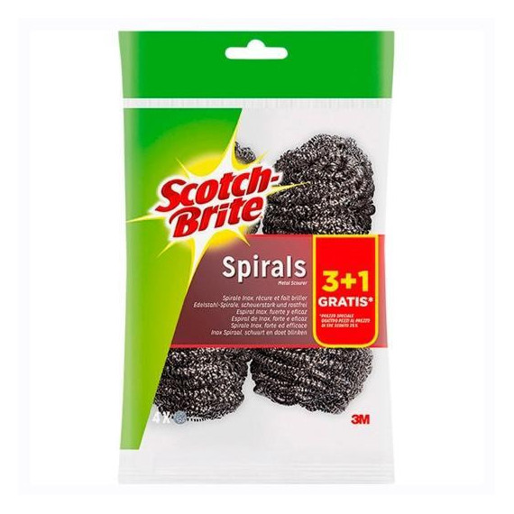 ESTROPAJO SCOTCH BRITE ACERO 3+1