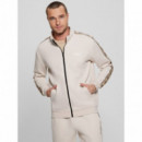 Mickey Full Zip Sweatshirt Muted Stone  GUESS