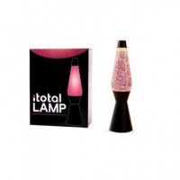 ITOTAL Lampara de Lava Base Negra con Purpurina XL2344