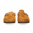 Zueco con Trenza ante Cuero  BIRKENSTOCK