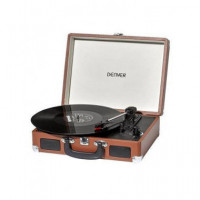 DENVER Tocadisco VPL-120 en Maletin Madera con Altavoces Aux In, Rca