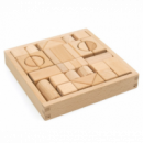 Juego Didáctico Bloques de Madera Natural - 35 Piezas  ANDREU TOYS