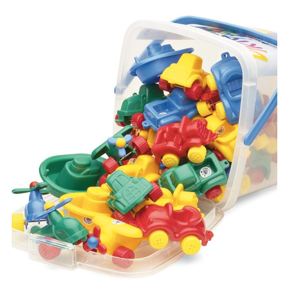 Caja de Coches Rueda Dura - 30 Piezas  VIKINGTOY BY ANDREU TOYS