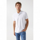 Polos Polo SALSA JEANS Básico Regular Fit White
