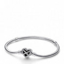 PANDORA Pulsera PANDORA Moments con Cierre Corazón Infinito Brillante 592645C01