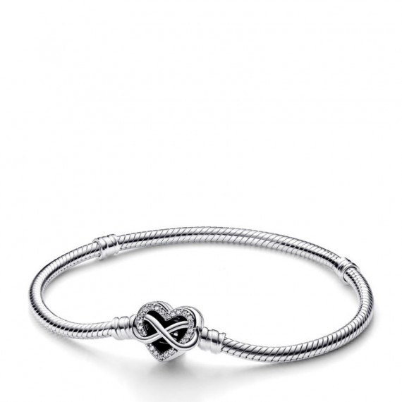 PANDORA Pulsera PANDORA Moments con Cierre Corazón Infinito Brillante 592645C01