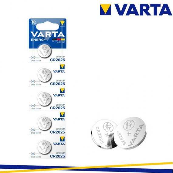Blíster de 5 Pilas VARTA CR2025