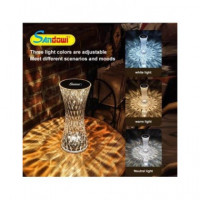 ANDOWL Lampara Led Tipo Jarron Diseño Cristal Q-TL151 Con Mando