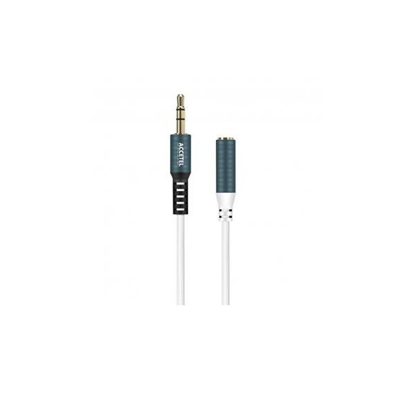 ACCETEL Cable Jack 3.5MM M/H 1.5Mtrs Blanco AU104