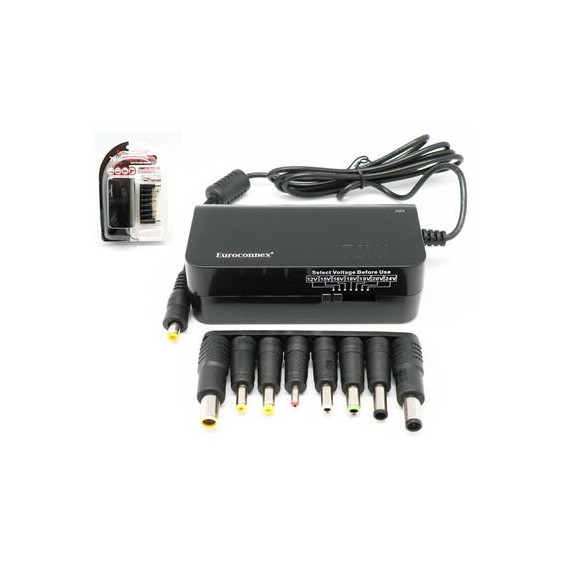 EUROCONNEX Cargador Universal para Portatil 70W 12V-24V con 9 Clavijas 0108