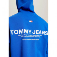 Suéter Tommy Reg Entry Graphic Hoodie Azul  TOMMY JEANS - Guanxe Atlantic Marketplace