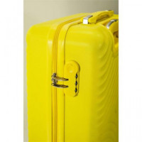 BENZI Maleta con 4 Doble Ruedas 360º ,ligera,tamaño Mediana 60CMS Amarillo BZ5687