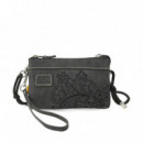 Cartera Mano Triple Antracita  LOIS