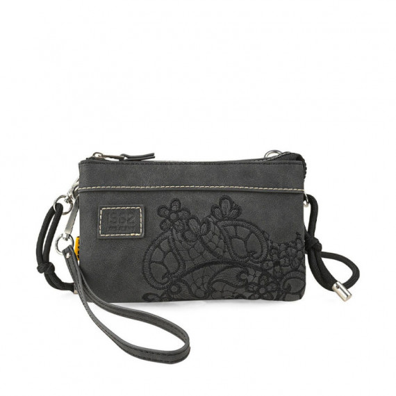 Cartera Mano Triple Antracita  LOIS