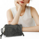 Cartera Mano Triple Antracita  LOIS