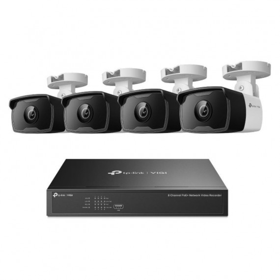VIGI Kit Camaras VIGI NK8P-B434I Bullet + Poe 8 Canales Kit Cámaras Bullet de 3MP & Nvr Poe+ 8 Canales