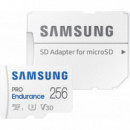 Tarjeta de Memoria Microsdhc SAMSUNG Pro Endurance 256GB Uhs-i V10 Clase 10 con Adaptador