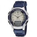 CASIO Reloj Digital Correa Goma Azul 10 Memoria de Vueltas Wr 100M