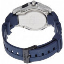 CASIO Reloj Digital Correa Goma Azul 10 Memoria de Vueltas Wr 100M