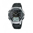 CASIO Reloj Digital Correa Goma Negra Memoria de Vueltas 10 Wr 100M