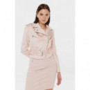 Chaquetas y Abrigos Luna Belted Cropped Biker  GUESS