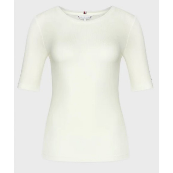 Top Mujer TOMMY HILFIGER Slim Soft Tencel C-nk 1/2SLV
