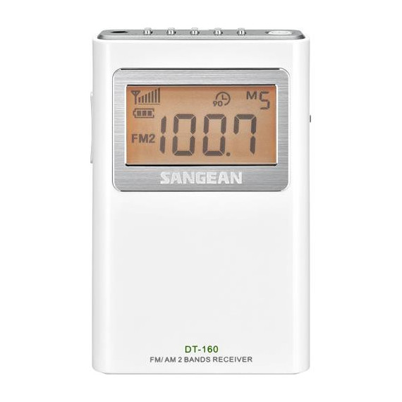 SANGEAN Radio Portatil Digital Am/fm Pocket 160 Blanco
