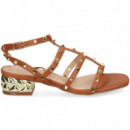 Sandalia Bebe Tachas Piel Cuero  EXE